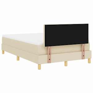 LED box pružinová postel s čelo Krémová 120 x 190 cm textil - obrázek 10