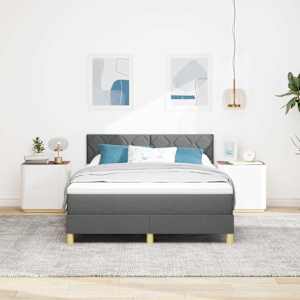 LED box pružinová postel s LED Tmavě šedá 140 x 200 cm textil - obrázek 4