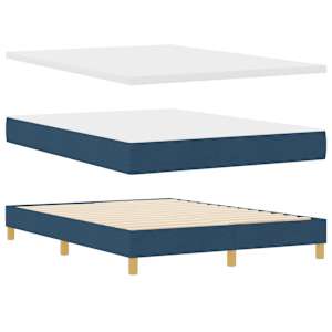 LED box pružinová postel s matrací Modrá 160 x 200 cm textil - obrázek 6
