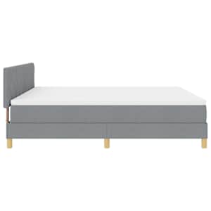 LED box pružinová postel s čelo Světle šedá 180 x 200 cm textil - obrázek 9