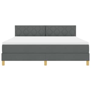 LED box pružinová postel s čelo Tmavě šedá 180 x 200 cm textil - obrázek 8