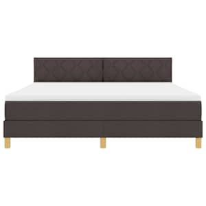 LED box pružinová postel s čelo Tmavě hnědá 180 x 200 cm textil - obrázek 8