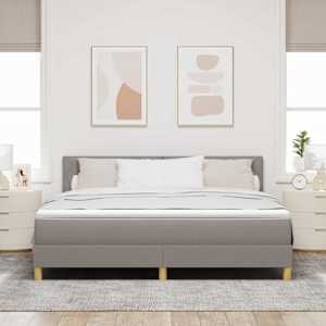 LED box pružinová postel s matrací Taupe 180 x 200 cm textil - obrázek 4