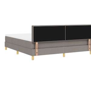 LED box pružinová postel s matrací Taupe 180 x 200 cm textil - obrázek 10