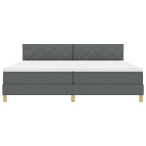 LED box pružinová postel s čelo Tmavě šedá 200 x 200 cm textil - obrázek 8