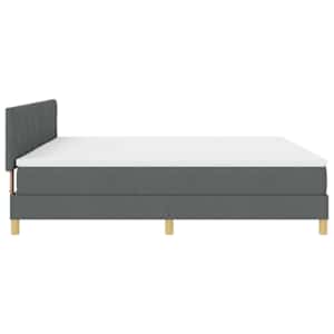 LED box pružinová postel s čelo Tmavě šedá 200 x 200 cm textil - obrázek 9