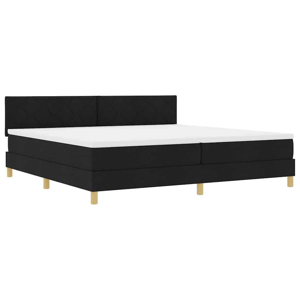 Thumbnail - vidaXL Boxspringbett mit Matratze & LED Schwarz 200x200 cm Stoff