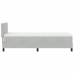 LED box pružinová postel s LED Světle šedá 80 x 200 cm samet - obrázek 9