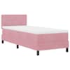 vidaXL LED Box Spring Voodi peaga Roosa 80 x 200 cm Samet