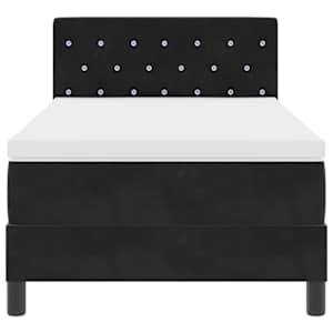 LED box pružinová postel s matrací Černá 100 x 200 cm samet - obrázek 6