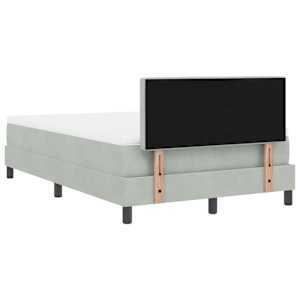 LED box pružinová postel s LED Světle šedá 120 x 200 cm samet - obrázek 9