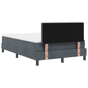 LED box pružinová postel s LED Tmavě šedá 120 x 200 cm samet - obrázek 9