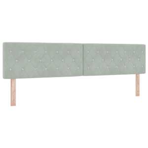 LED box pružinová postel s LED Světle šedá 200 x 200 cm samet - obrázek 7