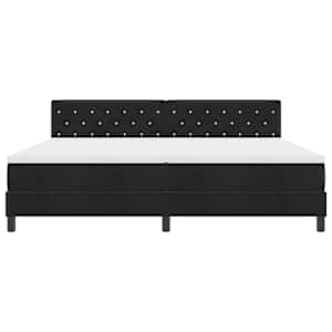 LED box pružinová postel s matrací Černá 200 x 200 cm samet - obrázek 8