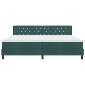 LED box pružinová postel s LED Tmavě zelená 200 x 200 cm samet - obrázek 8