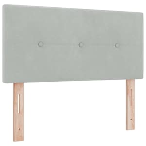 LED box pružinová postel s čelo Světle šedá 80 x 200 cm samet - obrázek 7