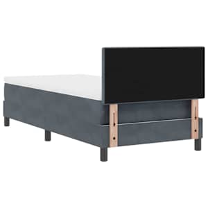 LED box pružinová postel s čelo Tmavě šedá 90 x 190 cm samet - obrázek 10