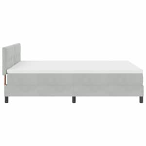 LED box pružinová postel s čelo Světle šedá 140 x 200 cm samet - obrázek 9