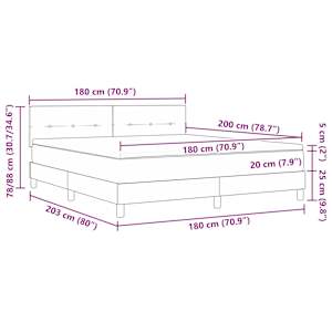 LED box pružinová postel s LED pásky Černá 180 x 200 cm samet - obrázek 14