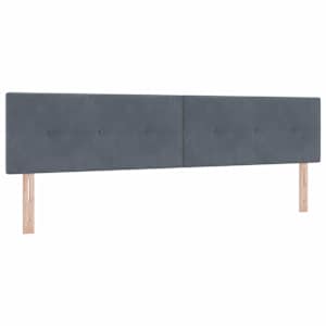 LED box pružinová postel s čelo Tmavě šedá 200 x 200 cm samet - obrázek 7