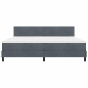 LED box pružinová postel s čelo Tmavě šedá 200 x 200 cm samet - obrázek 8