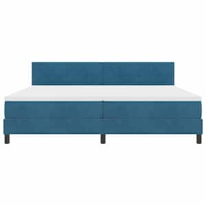 LED box pružinová postel s čelo Tmavě modrá 200 x 200 cm samet - obrázek 7