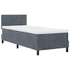 vidaXL LED Box Spring Voodi peaga Tumehall 80 x 200 cm Samet