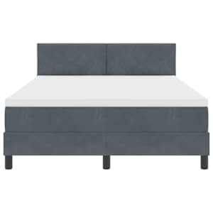 LED box pružinová postel s čelo Tmavě šedá 140 x 190 cm samet - obrázek 8