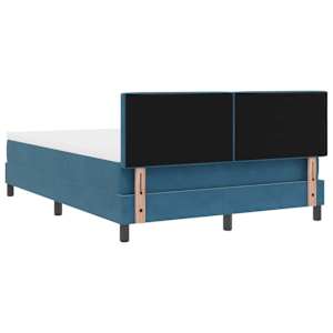 LED box pružinová postel s čelo Tmavě modrá 160 x 200 cm samet - obrázek 9