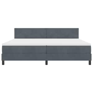 LED box pružinová postel s čelo Tmavě šedá 200 x 200 cm samet - obrázek 7