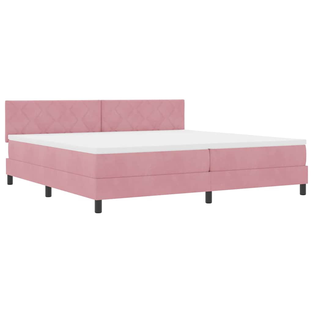 Thumbnail - vidaXL Boxspringbett mit Kopfteil Rosa 200 x 200 cm Samt
