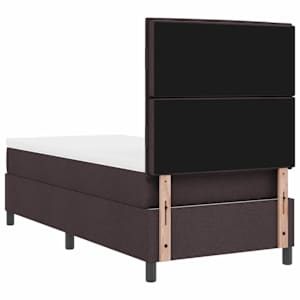 Postel s boxspringem s matrací Tmavě hnědá 80 x 200 cm textil - obrázek 10