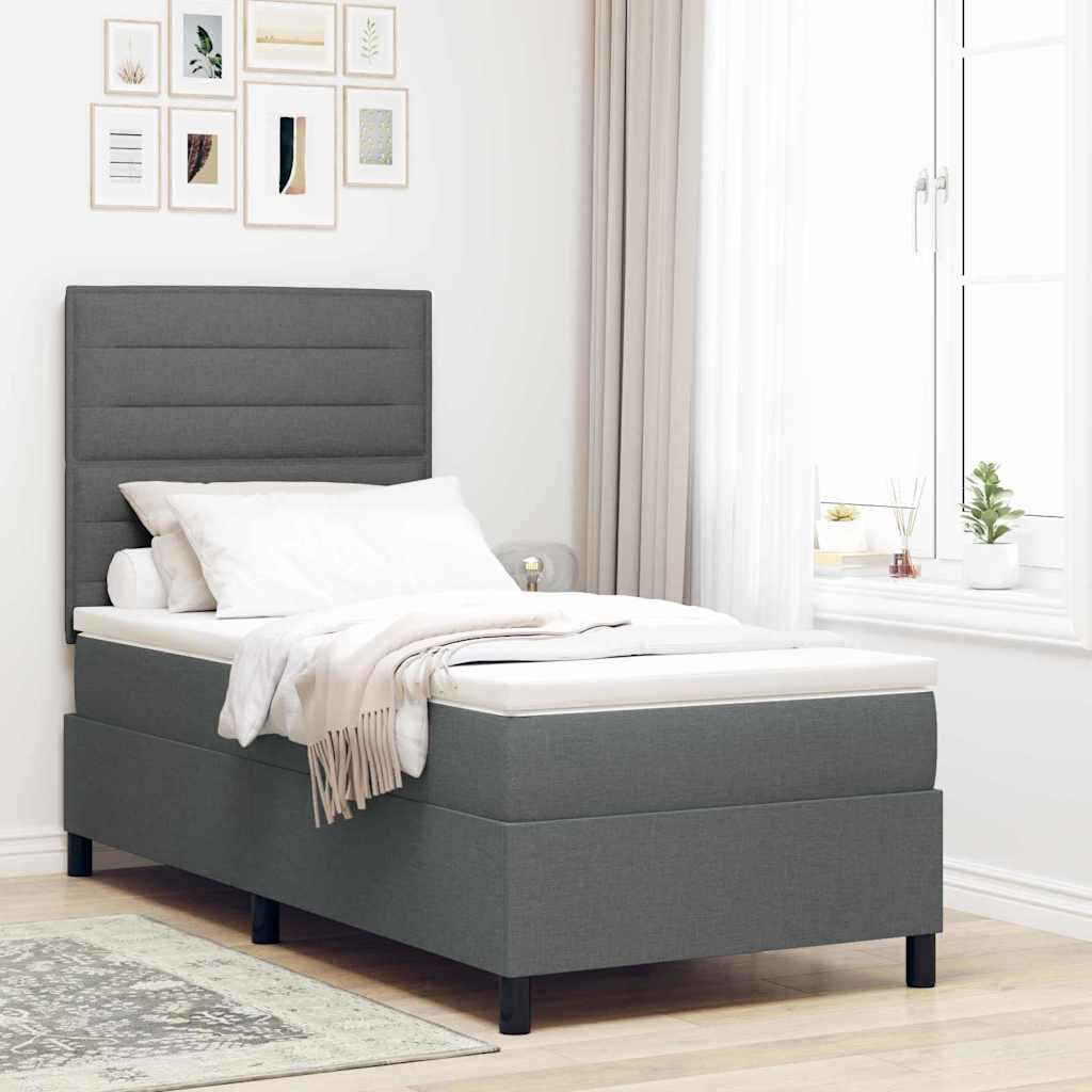 Vedrustusmadrats koos madratsi ja LED-iga Tumehall 90x190 cm Kangas