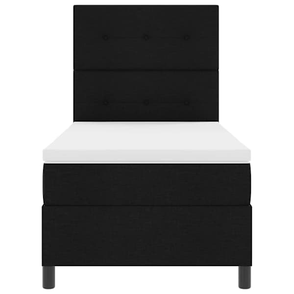 vidaXL Karbi vedrumadrats LED-ribadega peaga Must 90 x 190 cm kangas