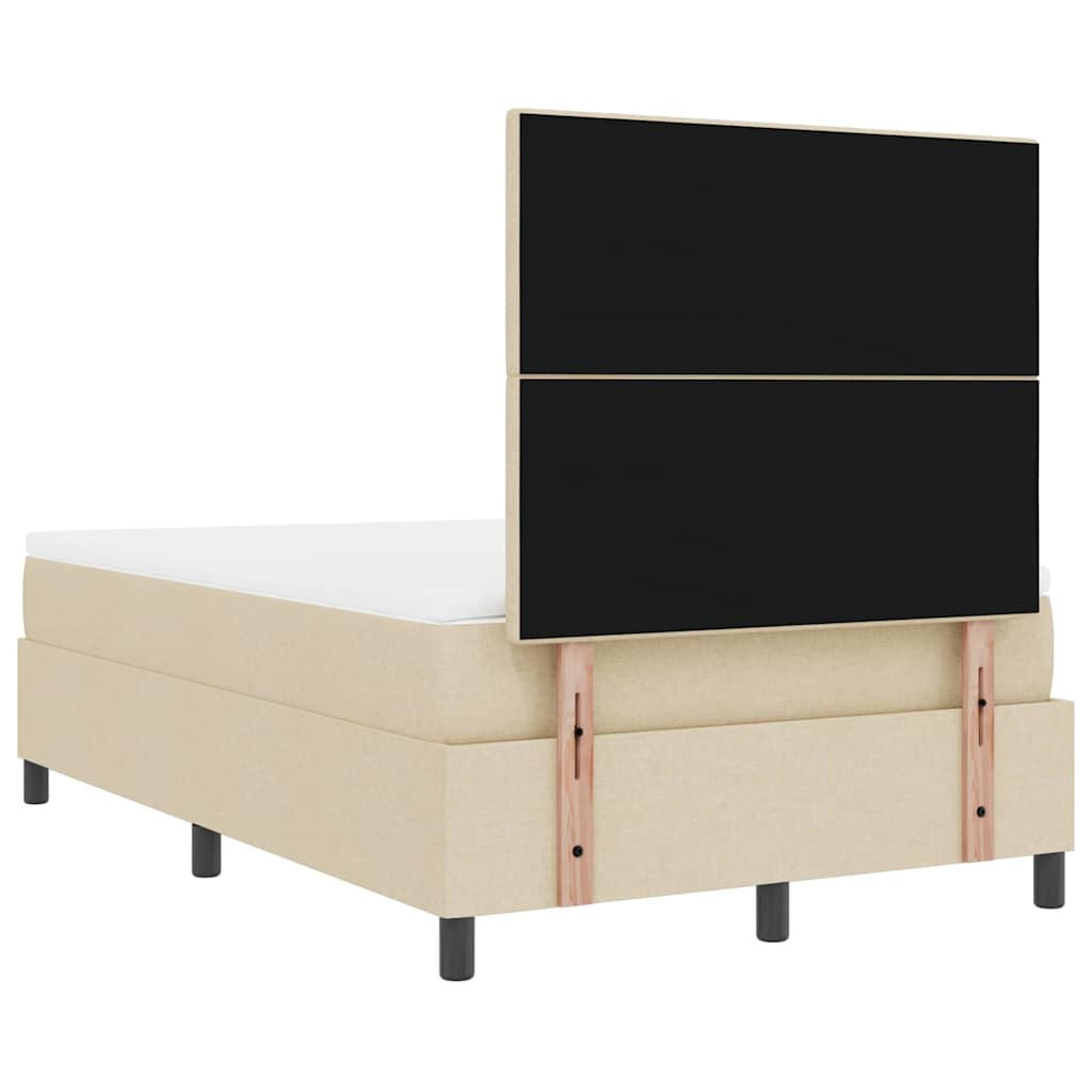 Postel s boxspringem s matrací Krémová 120 x 190 cm textil - obrázek 10