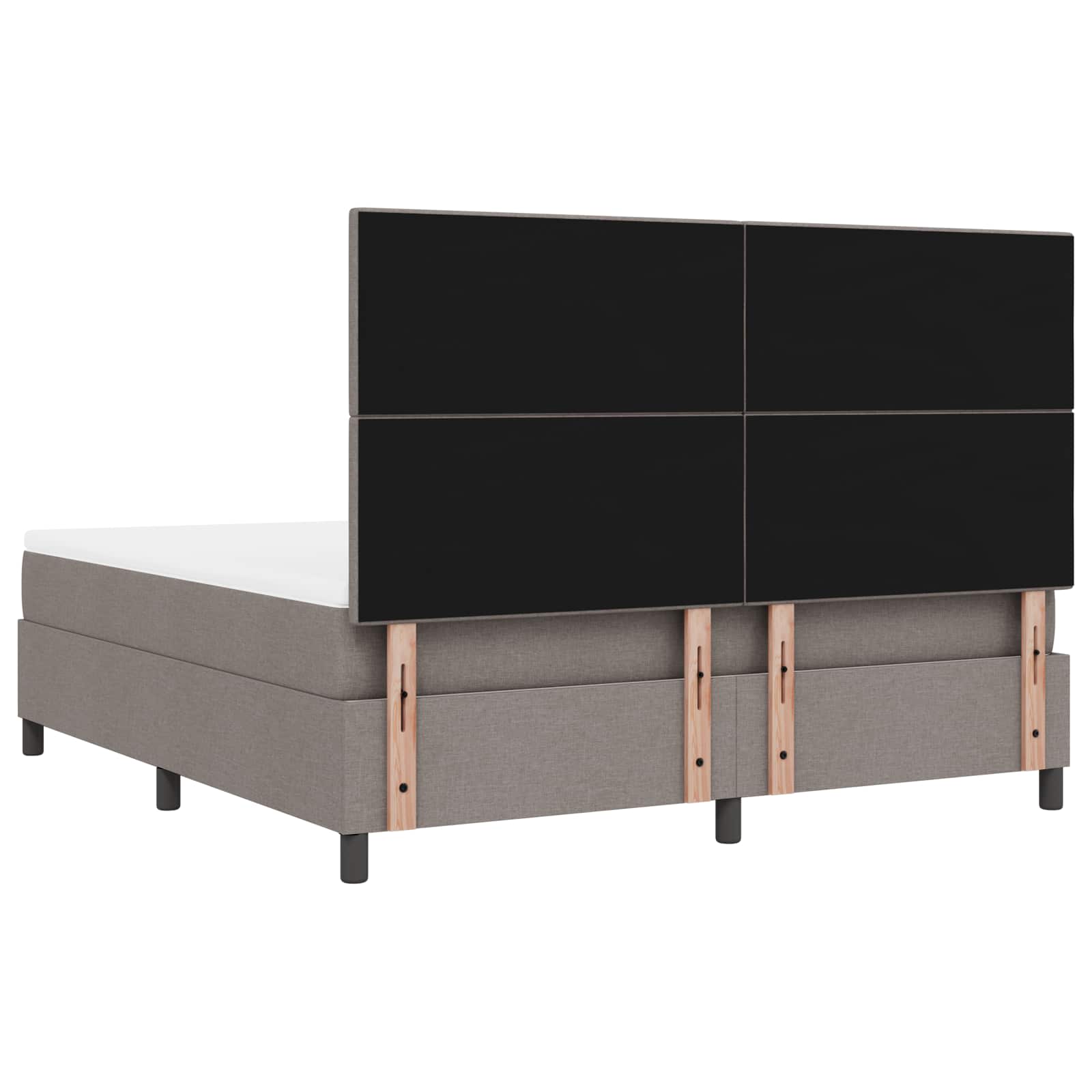 Postel s boxspringem s matrací s LED Taupe 180 x 200 cm textil - obrázek 5