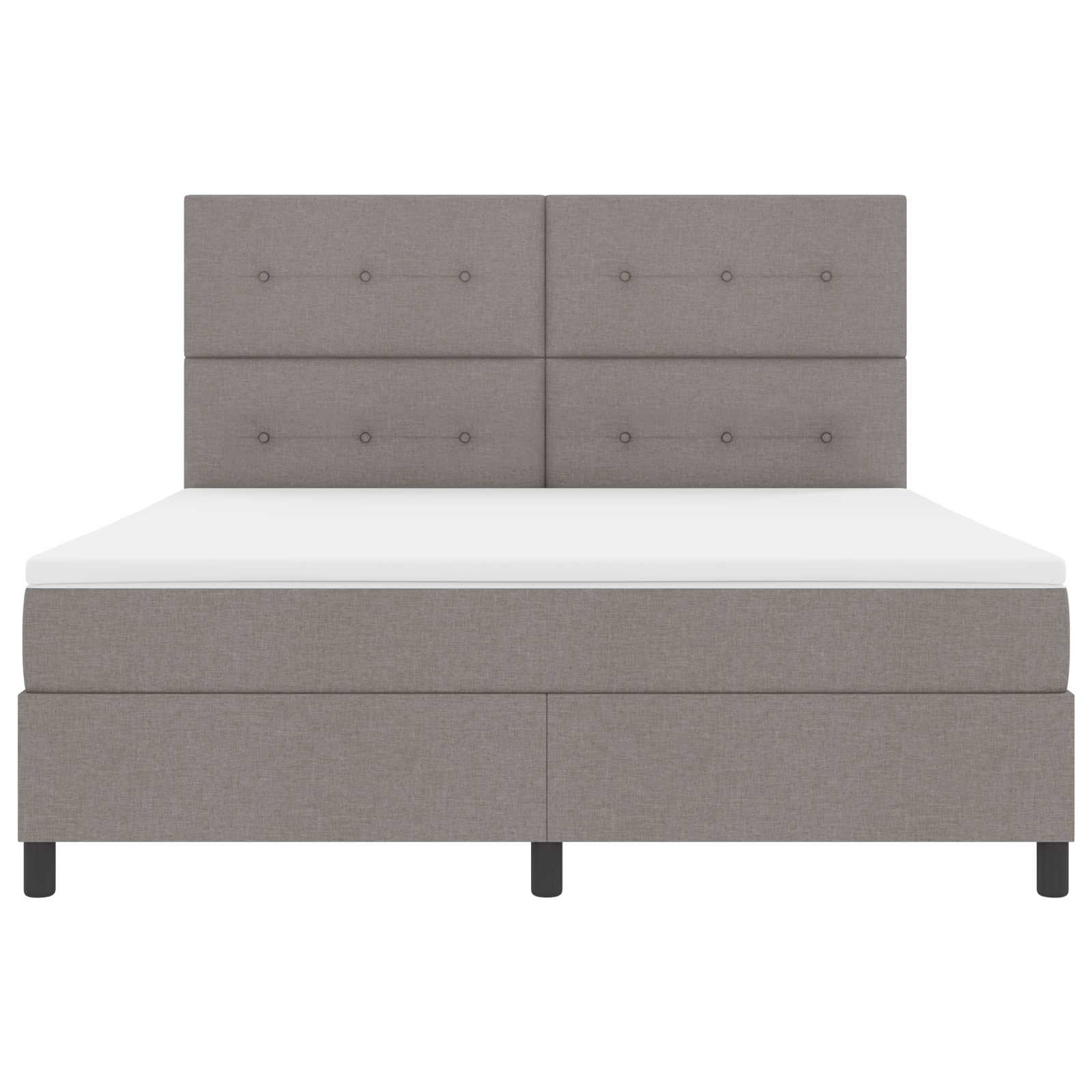 Postel s boxspringem s matrací s LED Taupe 180 x 200 cm textil