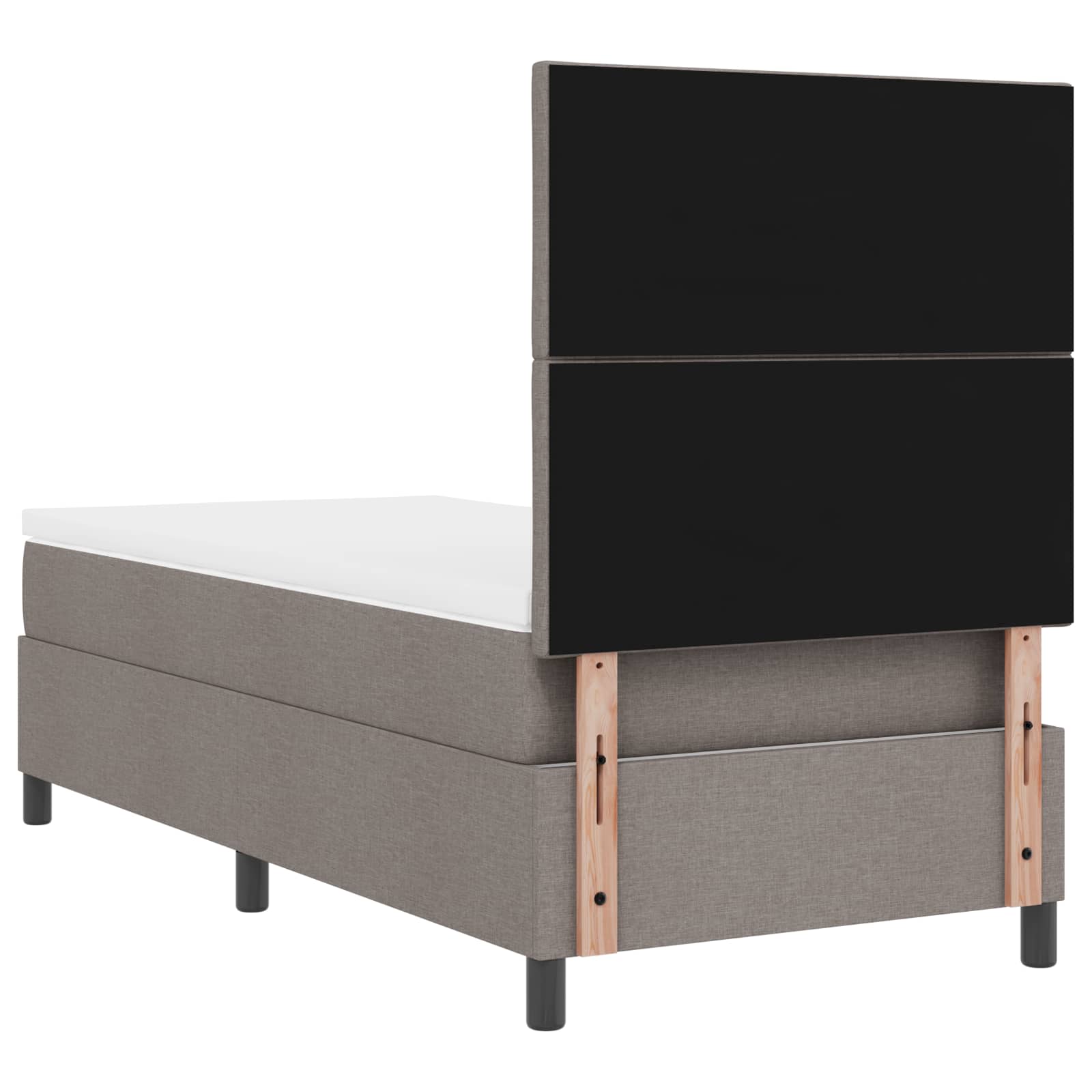 Postel s boxspringem s LED pásky Taupe 90 x 190 cm textil 3342911