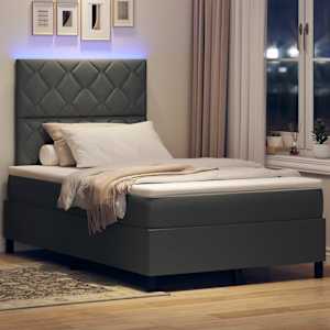 Postel s boxspringem s matrací Tmavě šedá 120 x 200 cm textil - obrázek 5