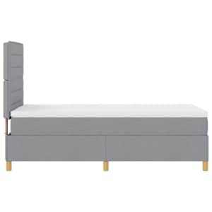LED box pružinová postel s čelo Světle šedá 80 x 200 cm textil - obrázek 9