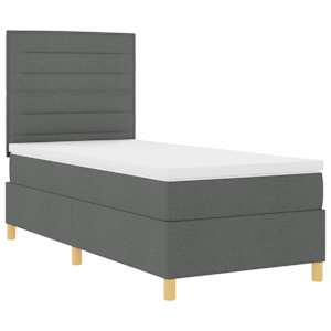 LED box pružinová postel s čelo Tmavě šedá 80 x 200 cm textil - obrázek 6