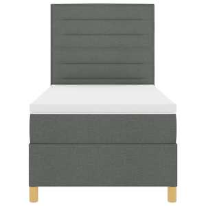 LED box pružinová postel s čelo Tmavě šedá 80 x 200 cm textil - obrázek 8
