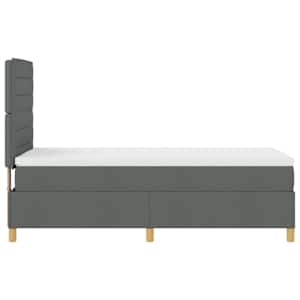 LED box pružinová postel s čelo Tmavě šedá 80 x 200 cm textil - obrázek 9
