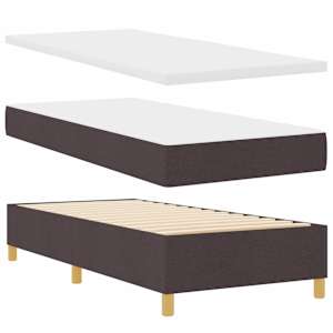 LED box pružinová postel s čelo Tmavě hnědá 80 x 200 cm textil - obrázek 7