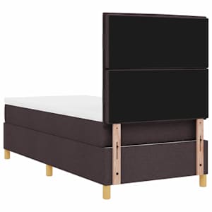 LED box pružinová postel s čelo Tmavě hnědá 80 x 200 cm textil - obrázek 10