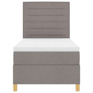 LED box pružinová postel s matrací Taupe 80 x 200 cm textil - obrázek 8