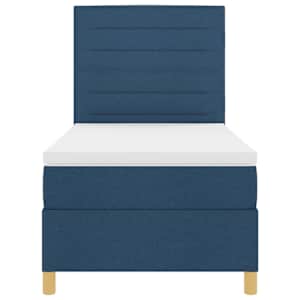 LED box pružinová postel s matrací Modrá 80 x 200 cm textil - obrázek 8