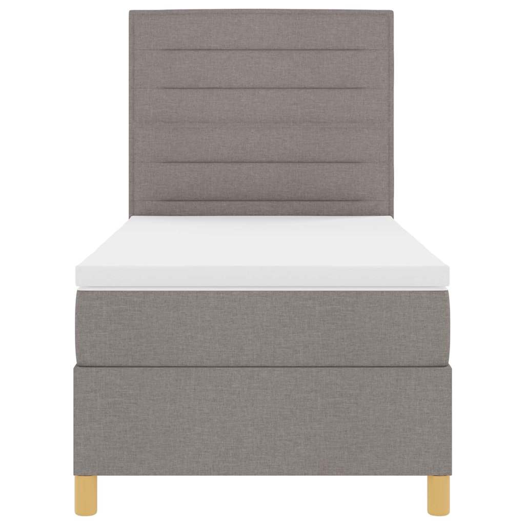 LED box pružinová postel s matrací Taupe 90 x 190 cm textil - obrázek 8