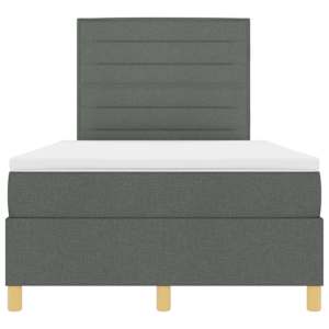 LED box pružinová postel s čelo Tmavě šedá 120 x 190 cm textil - obrázek 8