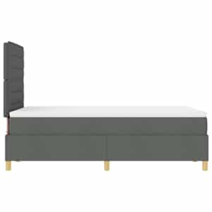 LED box pružinová postel s čelo Tmavě šedá 120 x 190 cm textil - obrázek 9